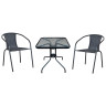 Садовые обеденные группы Комплект мебели Асоль LRC03/LRT03-60x60 Black (2+1)