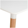 Ламинированные столы SQT-8 Стол обеденный БЕЛЫЙ 120*70 см, столешница МДФ, основание бук