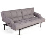 BEST диван-кровать с обивкой тканью рогохка, цвет серый