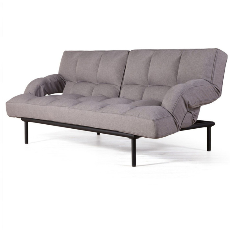 BEST диван-кровать с обивкой тканью рогохка, цвет серый