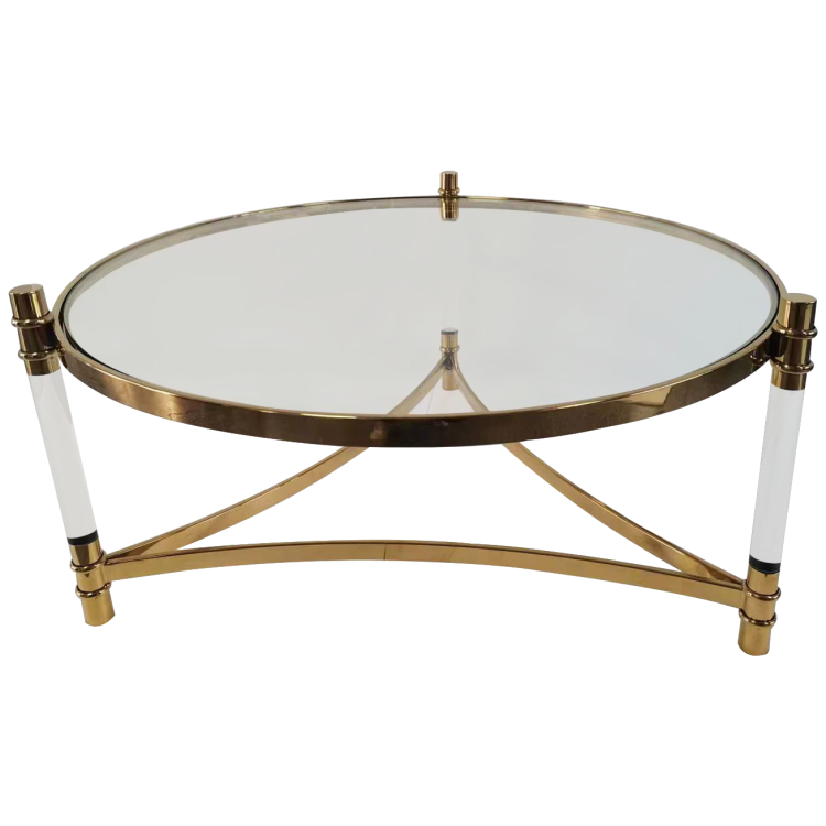 Журнальные столики Стол журнальный Эклект MH1796CT, 104х104х46см, золото