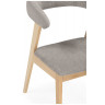 ТОКИО 2 стул на деревянном каркасе с обивкой тканью серого цвета (ткань 231) / черное дерево
