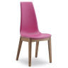 Стулья СТУЛ  SELLY, ASH WALNUT 167/ SOFT PIENO FIORE 275 FUSSIA с черн.строчкой