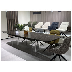 LAURITS 200 GREY / прозрачный  Стол обеденный