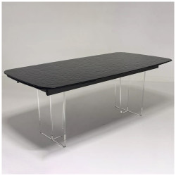 LAURITS 200 GREY / прозрачный  Стол обеденный