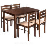 STARTER обеденная группа (стол и 4 стула), oak / beige