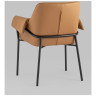 Комплекты из двух стульев Бесс экокожа коричневый ножки металл черные