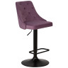 Полубарные стулья Стул барный DOBRIN JOSEPH BLACK, пудрово-сиреневый велюр (MJ9-52)