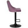 Полубарные стулья Стул барный DOBRIN JOSEPH BLACK, пудрово-сиреневый велюр (MJ9-52)