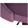 Полубарные стулья Стул барный DOBRIN JOSEPH BLACK, пудрово-сиреневый велюр (MJ9-52)