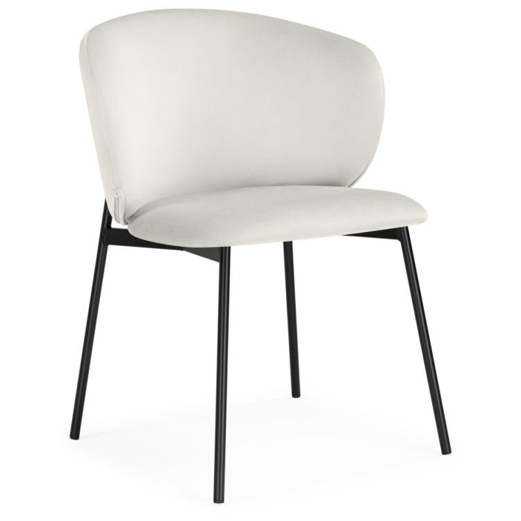 Стулья на металлокаркасе Рикко белый (milk) / черный