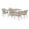 Комплект плетеной мебели T198B/Y97B-W56 Light Brown (4+1)