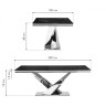 Стеклянные столы Levon 200x100x75 black