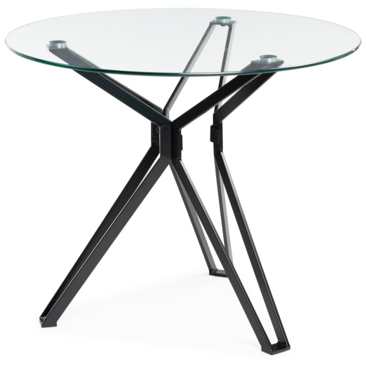 ROKO-90 круглый стол со стеклянной столешницей