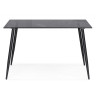 Стеклянный стол SMOKE 120х80х75 clear gray / black