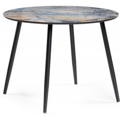 АНСЕЛМ магеллан / черный стеклянный обеденный стол