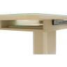 ГРАНД 19.2 раздвижной стол для кухни на одной ножке со стеклянной столешницей