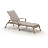 Шезлонг-лежак A30B2-W56 Light Brown с матрасом, плетеный искусственный ротанг