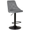 Полубарные стулья Стул барный DOBRIN JOSEPH BLACK, серый велюр (MJ9-75)