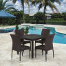Комплект плетеной мебели T257A/Y350A-W53 Brown 4Pcs