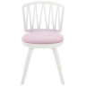 Стулья DC275 Стул пластиковый, каркас Белый, подушка Розовая