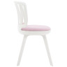 Стулья DC275 Стул пластиковый, каркас Белый, подушка Розовая