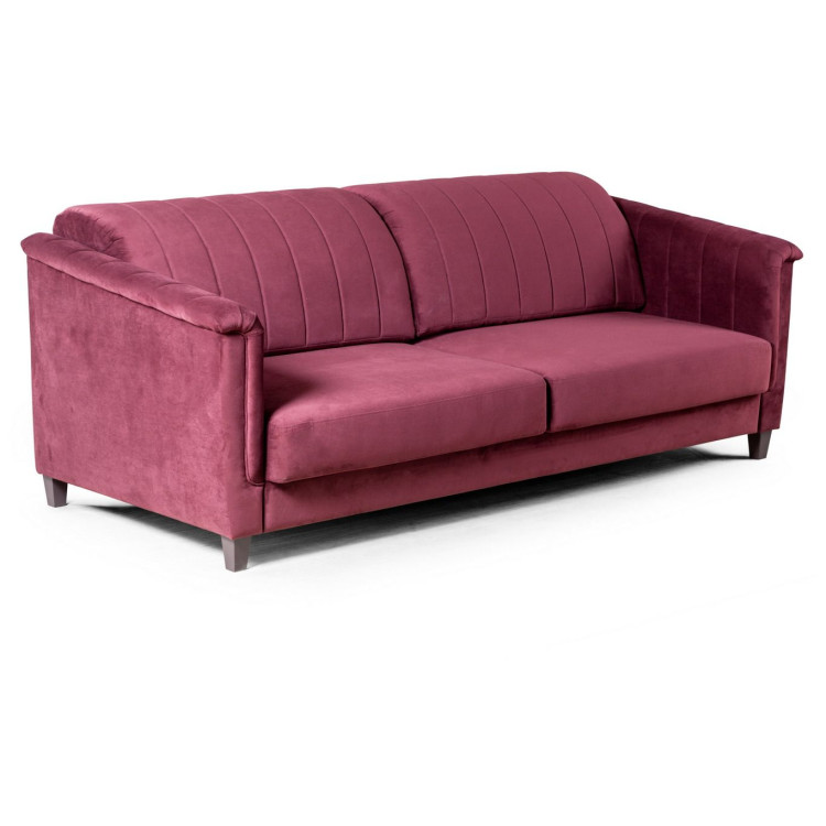 Дизайнерские диваны Amsterdam диван-кровать трехместный прямой, велюр красный