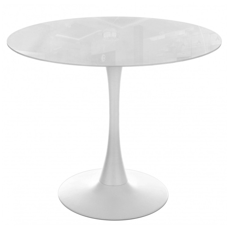 Стеклянные столы Tulip 90 super white glass