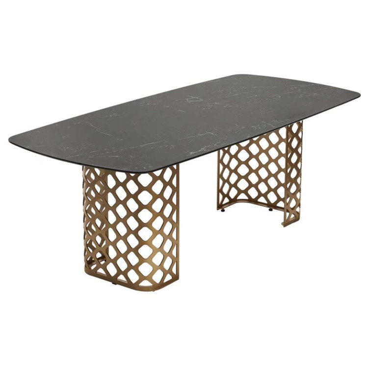 CHIAVARI-220 стол с матовой керамической столешницей