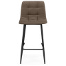 ЧИЛЛИ МИНИ полубарный стул с обивкой тканью велюр, цвет коричневый / каркас черный