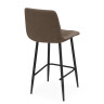 ЧИЛЛИ МИНИ полубарный стул с обивкой тканью велюр, цвет коричневый / каркас черный