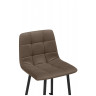 ЧИЛЛИ МИНИ полубарный стул с обивкой тканью велюр, цвет коричневый / каркас черный