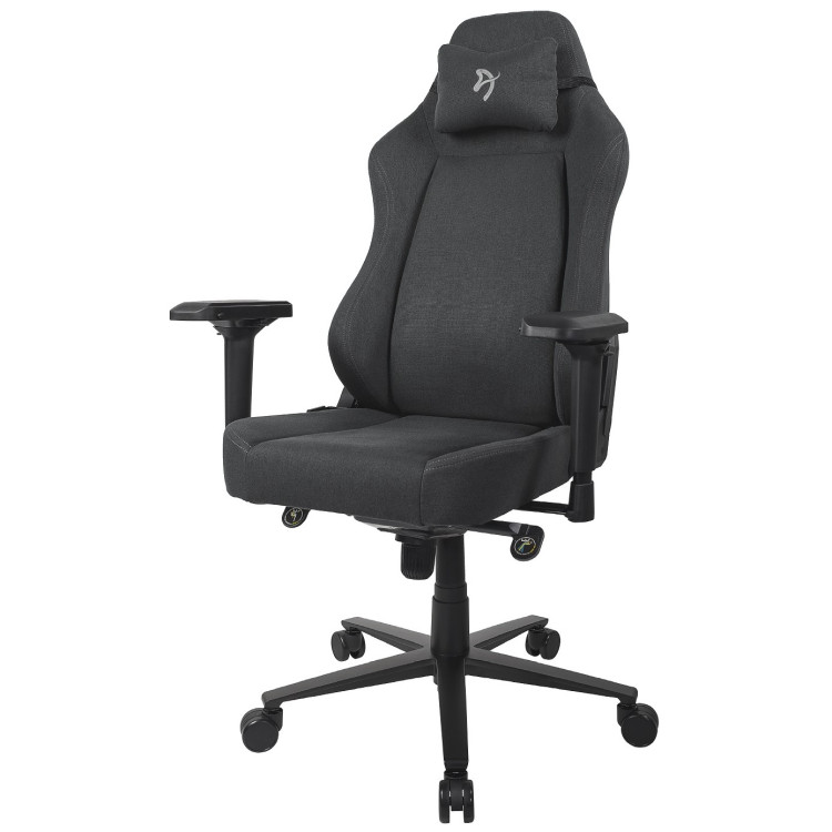 Игровые кресла Компьютерное кресло (для геймеров) Arozzi Primo Woven Fabric - Black - Grey logo