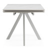 Керамические столы Вилли 140(200)х80 белый мрамор snow white / серый