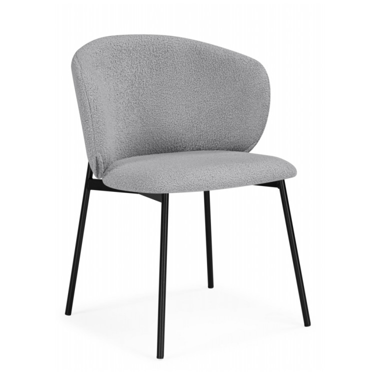 Стулья на металлокаркасе Рикко серый (81 cloud) / черный