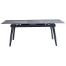 Керамические столы DT301 Стол обеденный расклад. Rebecca grey 160-200*90, керамич. столешница, основание металл черны Керамические столы DT301 Стол обеденный расклад. Rebecca grey 160-200*90, керамич. столешница, основание металл черны