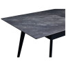 Керамические столы DT301 Стол обеденный расклад. Rebecca grey 160-200*90, керамич. столешница, основание металл черны Керамические столы DT301 Стол обеденный расклад. Rebecca grey 160-200*90, керамич. столешница, основание металл черны