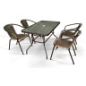 Комплект мебели Николь-3B CDC01/CDT016-120х70 Brown (4+1)