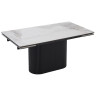 АРИЯ 160 стол с керамической столешницей, цвет PANDORA LIGHT / черный каркас