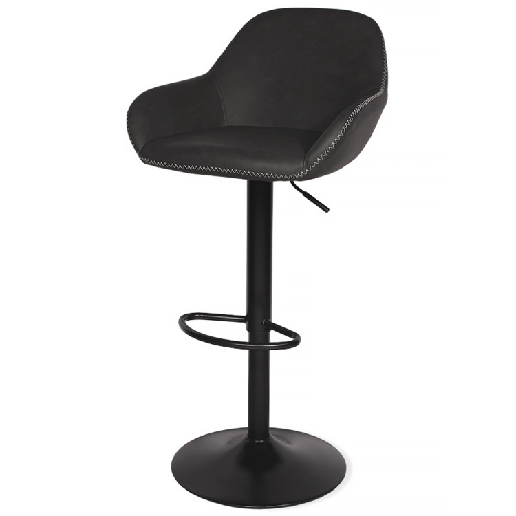 BOGART.ANTR дизайнерский барный стул на черном каркасе в стиле Лофт, обивка винтажная экокожа