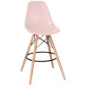 Полубарные стулья Стул барный DOBRIN DSW BAR, ножки светлый бук, цвет сиденья светло-розовый (PK-02)