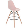 Полубарные стулья Стул барный DOBRIN DSW BAR, ножки светлый бук, цвет сиденья светло-розовый (PK-02)