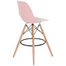 Полубарные стулья Стул барный DOBRIN DSW BAR, ножки светлый бук, цвет сиденья светло-розовый (PK-02)