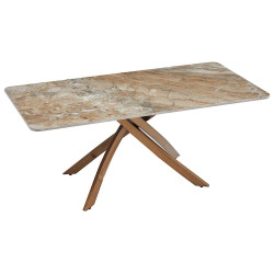 Дорогие керамические журнальные столики. Журнальный столик SENAFE керамика 110*55*45, каркас бронза керамический журнальный столик