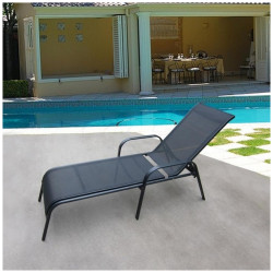 Шезлонг-лежак Бирма-1 MC-2051A Black Шезлонг