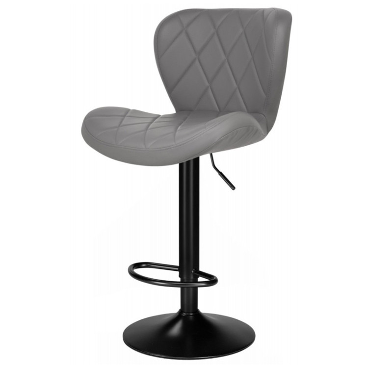 PORCH барный стул с обивкой экокожей, цвет gray / черный каркас