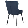 Стулья для гостиной DC444 Стул мягкий, ТЕМНО-СИНИЙ#MJ 420-47 велюр, каркас металл черный