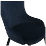 Стулья для гостиной DC444 Стул мягкий, ТЕМНО-СИНИЙ#MJ 420-47 велюр, каркас металл черный