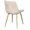 Стулья DC705 Стул мягкий, БЕЖЕВЫЙ#G62-03 велюр, каркас металл шампань