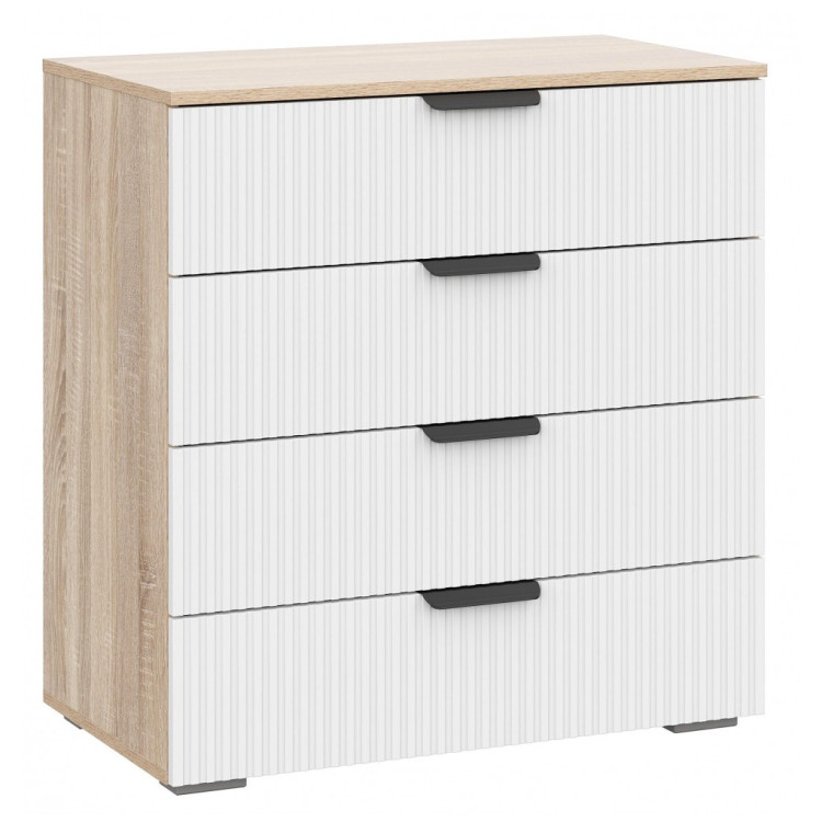 Комоды Стокгольм КМ03-800 дуб сонома / line софт пломбир Комоды Стокгольм КМ03-800 дуб сонома / line софт пломбир